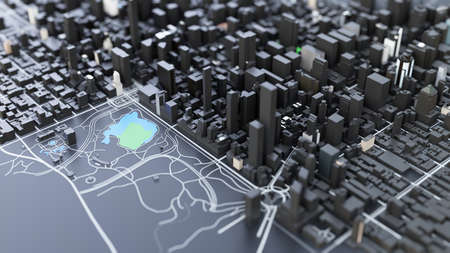3D futuristic city architecture