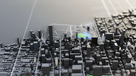 3D futuristic city architecture