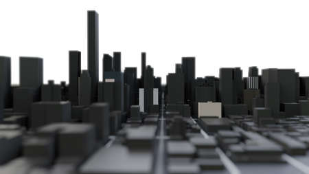 3D futuristic city architectureの写真素材