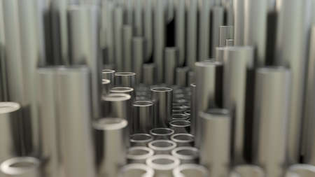 Abstract background of close up of metal pipeの写真素材