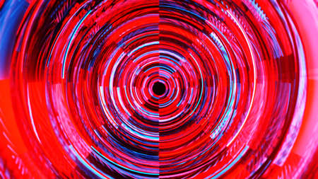 Abstract neon cicles with black empty copy space insideの写真素材