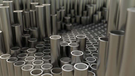 Abstract background of close up of metal pipeの写真素材