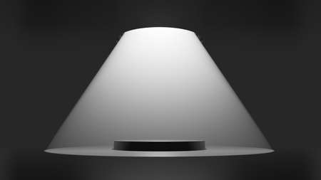 3D illustration. Showcase platform mockupの写真素材