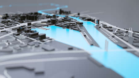 3D futuristic city architecture