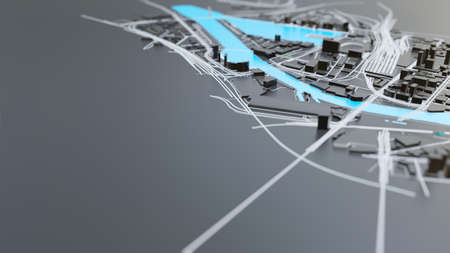 3D futuristic city architecture