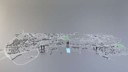 3D futuristic city architecture