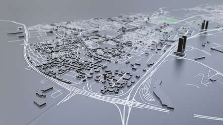 3D futuristic city architecture