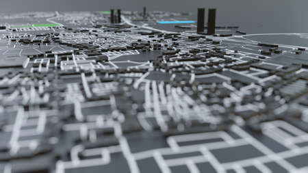 3D futuristic city architecture