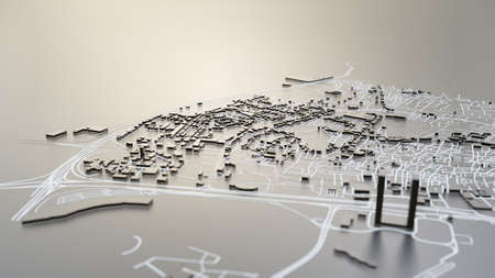 3D futuristic city architecture