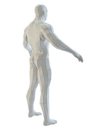 Abstract muscular robot or bodybuilderの写真素材