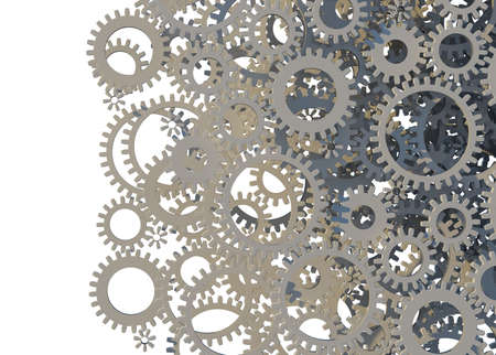 3d gear wheel on white background