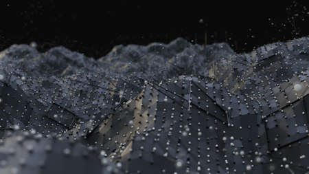 Abstract digital background with particlesの写真素材