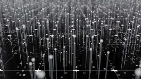 Futuristic Network Abstract Background. 3D illustration