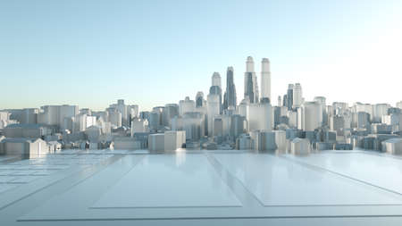 Abstract Modern High Quality City Panoramaの写真素材