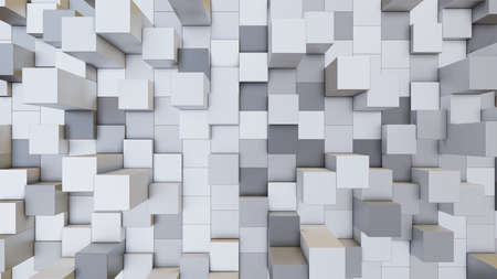 Abstract 3D illustration of colorful cubes backgroundの写真素材