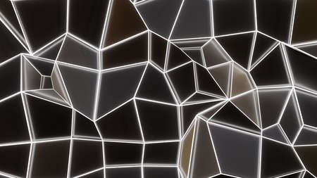 Abstract dark background with luminous neon lines