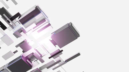 Abstract background of light and dark cubes