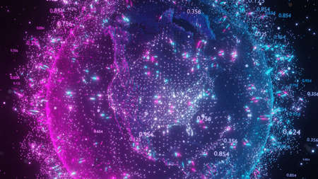 Abstract futuristic planet Earth