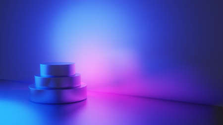Product display stand on abstract fashion background