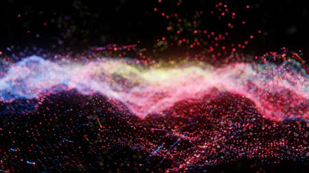 Plexus of abstract glow dotsの写真素材