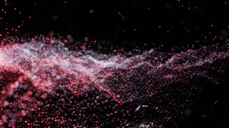 Plexus of abstract glow dots
