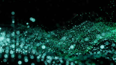 Plexus of abstract glow dotsの写真素材