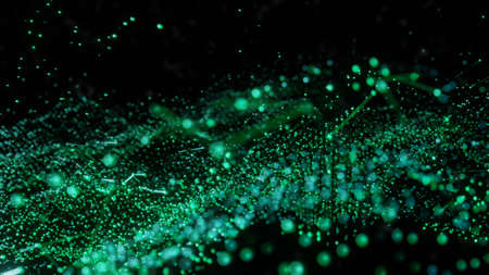 Plexus of abstract glow dotsの写真素材