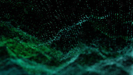 Plexus of abstract glow dots