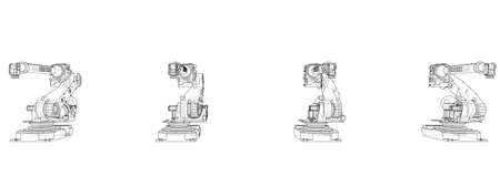 A industral robots manipulatorsのイラスト素材