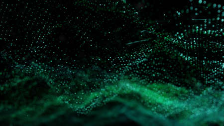 Plexus of abstract glow dots