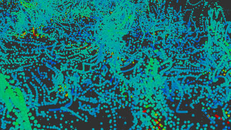 Abstract particles floating form