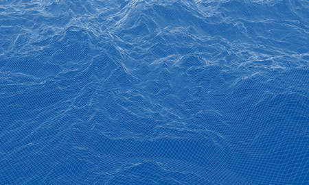 Abstract 3d wire-frame landscape. Blueprint style