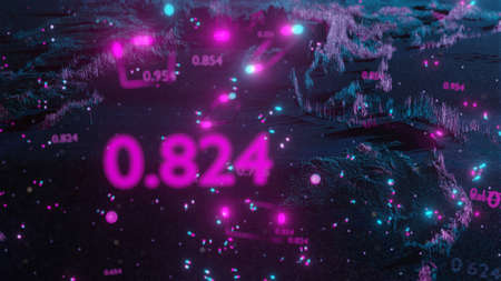 Abstract tech place with numbersの写真素材