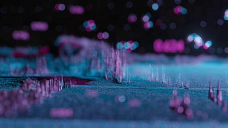 Abstract tech place with numbersの写真素材