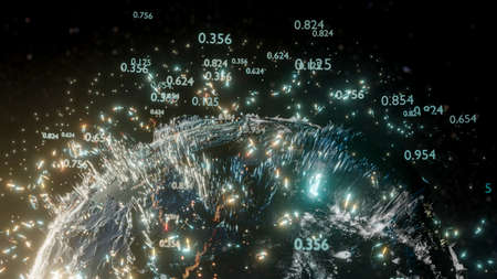 Abstract futuristic planet Earth