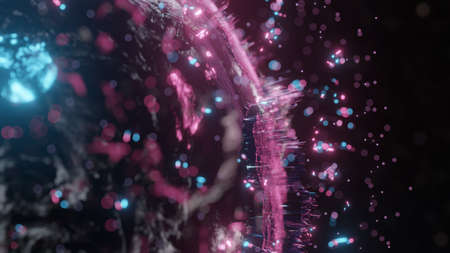 Abstract futuristic planet Earthの写真素材