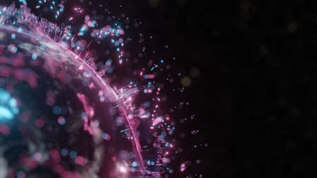 Abstract futuristic planet Earthの写真素材