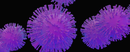 Virus. Abstract 3d microbe on dark background