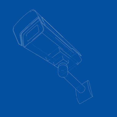 Outline CCTV camera. Security cameraの写真素材