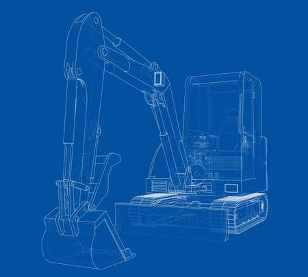 Sketch of Small Treactor with Actorの写真素材