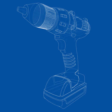 Electric cordless screwdriverの写真素材