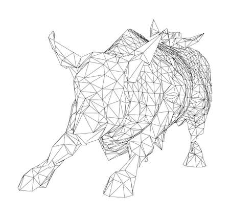 The Charging Bull.のイラスト素材