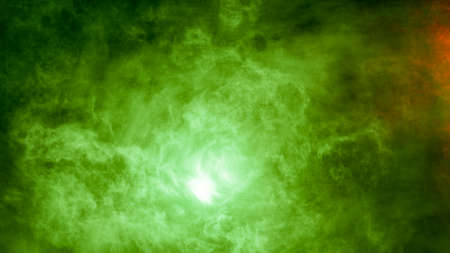 Abstract image of nebula, cosmic smoke and volumetric lightの写真素材