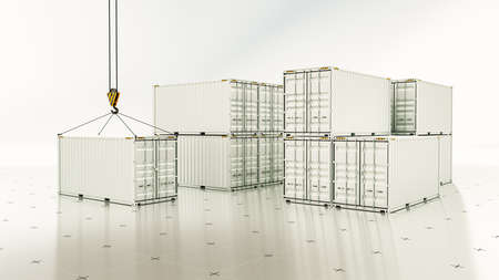 Group transport containers at the technological background