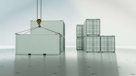 Group transport containers at the technological background