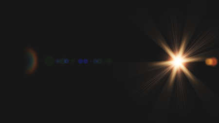 Light lens flare effectの写真素材