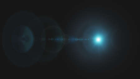 Light lens flare effectの写真素材