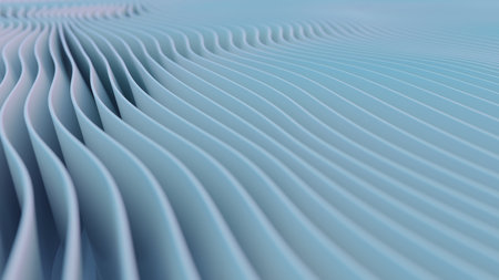 A beautiful light blue background made of geometric waves