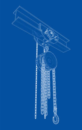 A Hoist on the beam. Vectorのイラスト素材