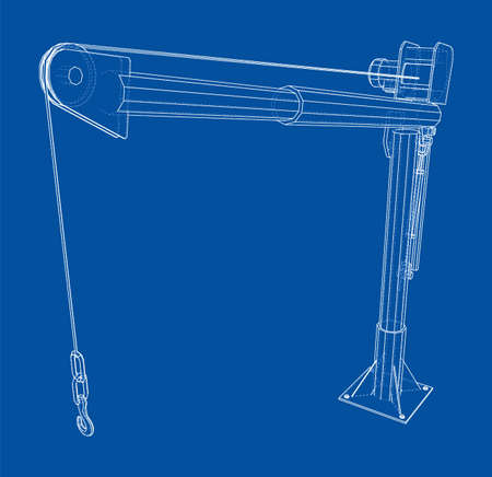 Davit or crane for boat. Vectorのイラスト素材